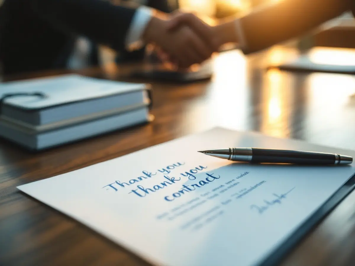 Thank You Letter Contract Template Preview